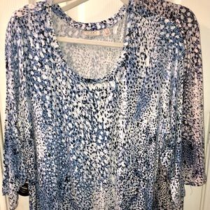 Pair of LOGO by Lori Goldstein Animal Print Tunics